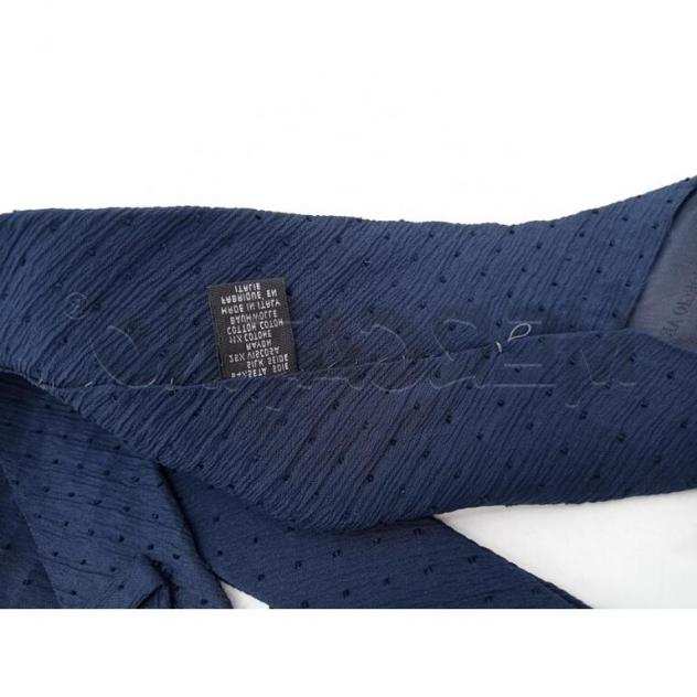 Cravatta giorgio armani blu pois blu ricamati