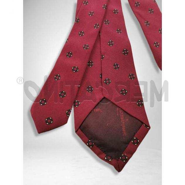 Cravatta salvatore ferragamo rossa rombi