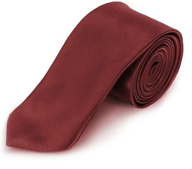 Cravatta seta 100 Uomo Tinta unita bordo