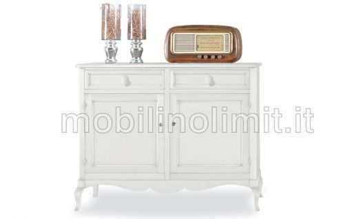 Credenza 2 Porte 2 Cassetti - Bianco Opaco - Nuovo