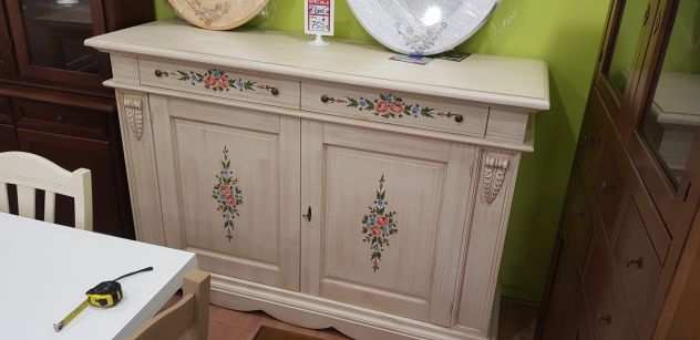 Credenza con dipinti in legno stile barocco con spedizione