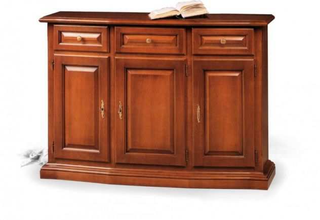 Credenzina 3 porte 3 cassetti arte povera cod 11515