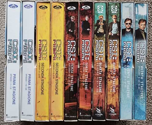 CSI MIAMI STAGIONI 1-5 - Lotto di 10 cofanetti con 30 DVD