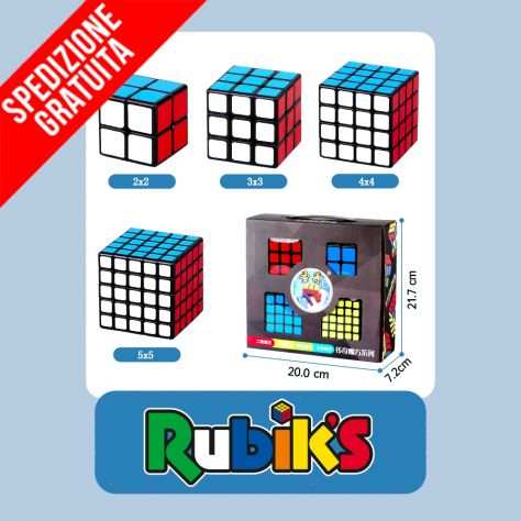 CUBO MAGICO SET 4 PEZZI PROFESSIONAL RUBIKS MAGIC CUBE