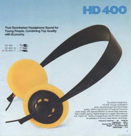 Cuffia Sennheiser HD400 headphones (LEGGERE BENE ANNUNCIO)