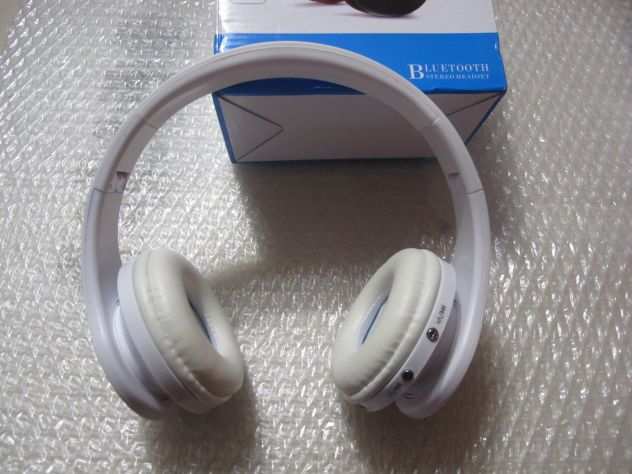 Cuffie Headpohone Bluetooth stereo colore bianco