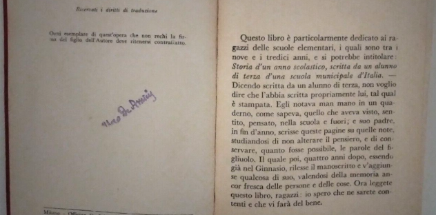 CUORE, E. DE AMICIS, EDIZIONE GARZANTI 1960.