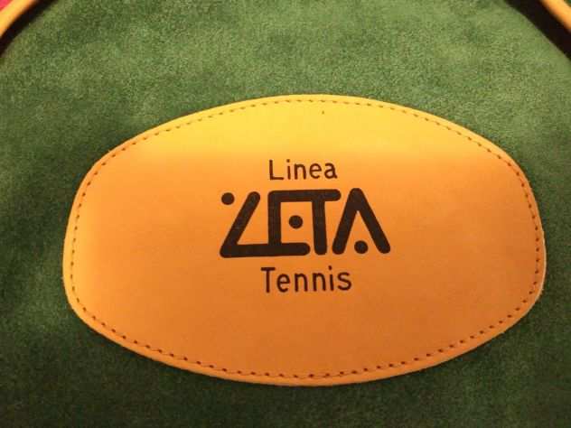 Custodia Fodera Racchetta Tennis LINEA ZETA Vera Pelle Vintage NUOVA