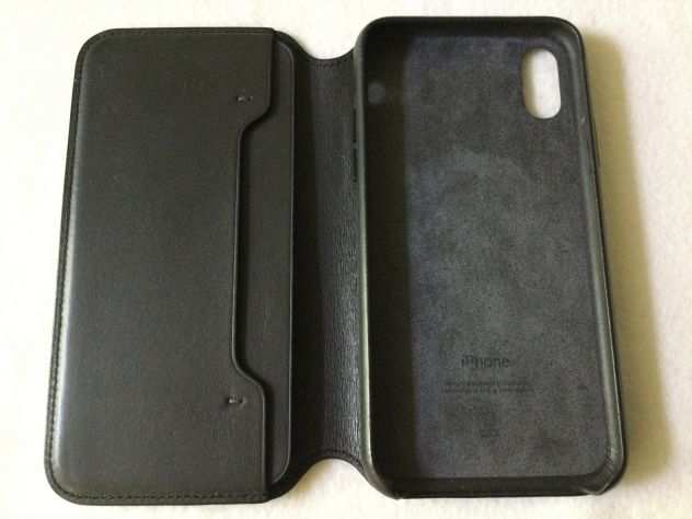 Custodia Leather folio per iPhone XS.