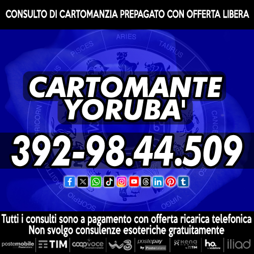 Se non hai paura di sapere la verità chiama il Cartomante YORUBA'