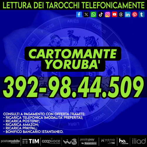 Lasciati guidare dalla cartomanzia del Cartomante YORUBA'!