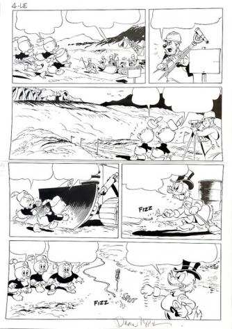 Daan Jippes, Carl Barks - 1 Original page - Junior Woodchucks - Let Sleeping Bones Lie - DD 2003-003 - page 4 - 2005