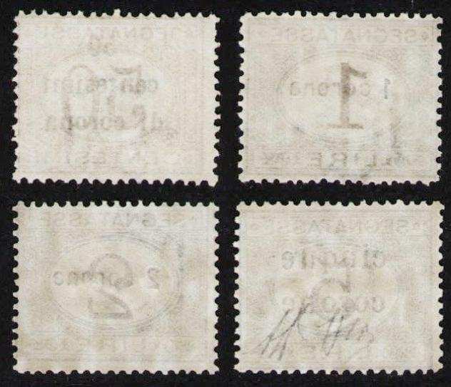 Dalmazia 1922 - Segnatasse, serie completa di 4 valori - Sassone 14