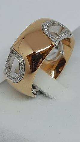 Damiani - 18 carati Oro bianco, Oro rosa - Anello - 0.20 ct Diamante