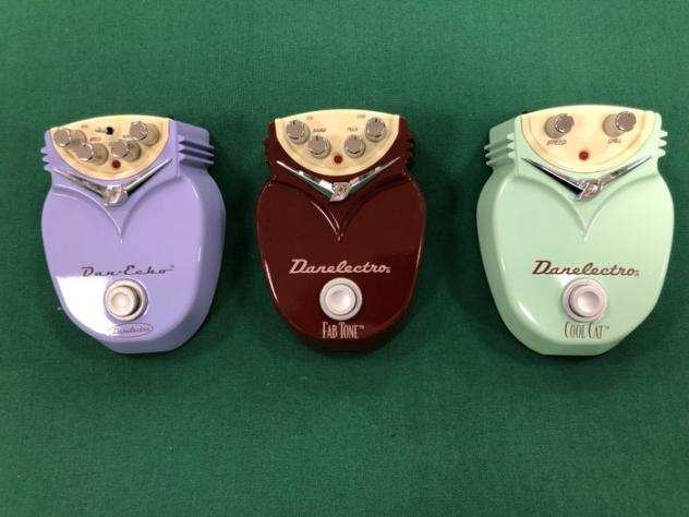 Danelectro - 3 pedali  3 alimentatori  T-REX Tonebug Distortion - Effect pedal