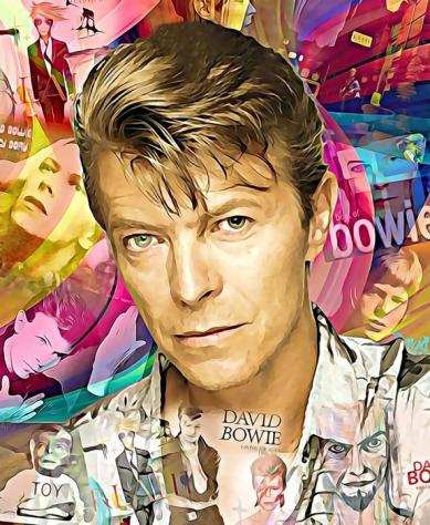 David Bowie - Fine art Giclee - Artist Raffaele De Leo - 430 - 2023 - Con firma autografa, Edizione limitata