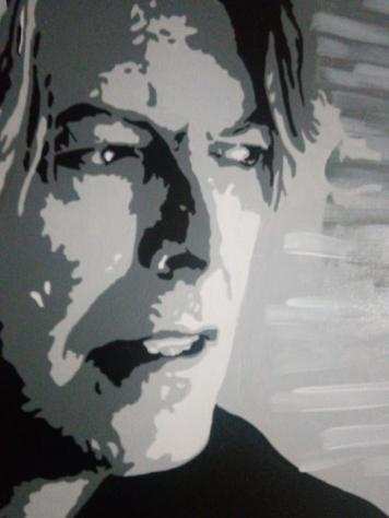 David Bowie - Painting - Artist Daniela Politi - Bowie