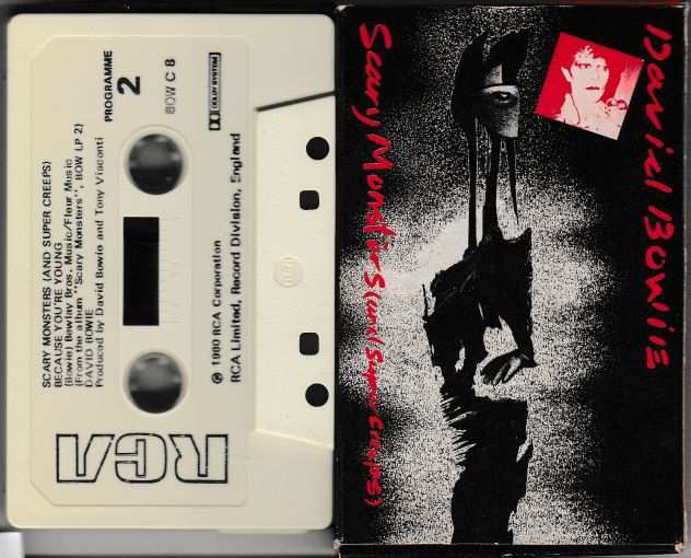 DAVID BOWIE - Scary Monsters - RARA Cassette, Tape, MC, K7 - 1981 RCA U.K