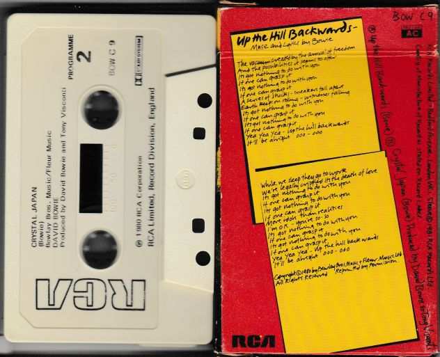 DAVID BOWIE - Up the Hill Backwards - RARA Cassette, Tape, MC, K7 1981 RCA U.K