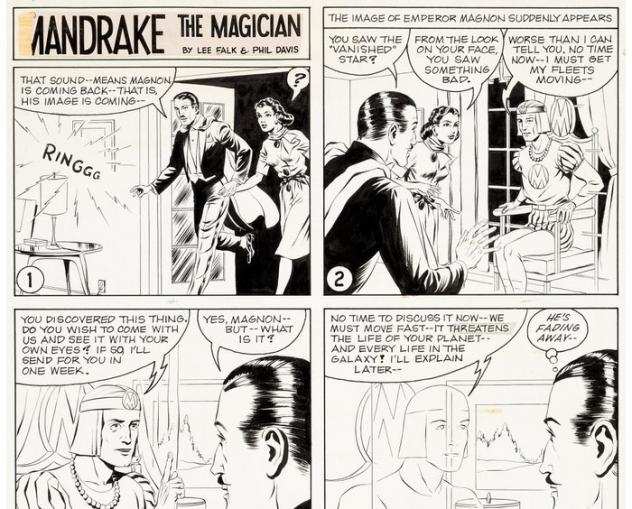 Davis, Phil - 1 Original page - Mandrake the Magician - Sunday Page - 1961