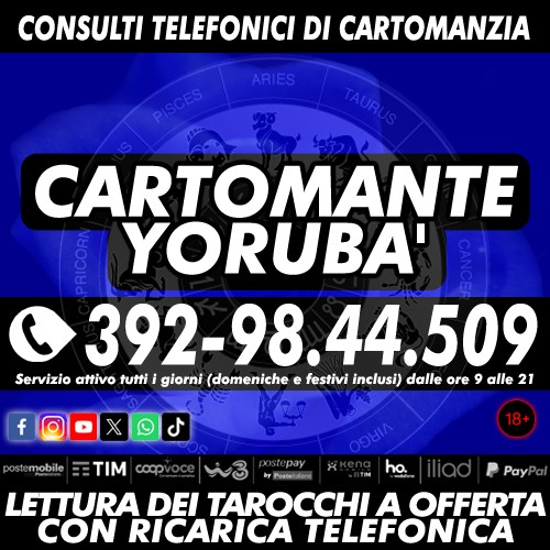 Yoruba' Cartomante, sensitivo, cartomante, chiromante, astrologo, parapsicologo.