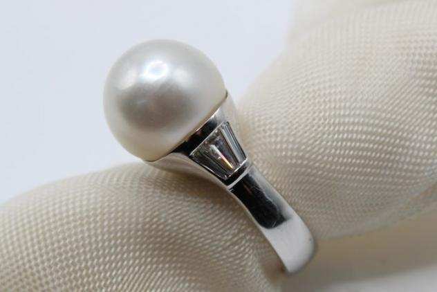 DeAmbrogio - Anello - 18 carati Oro bianco - 0.53 tw. Diamante (Naturale) - Perla