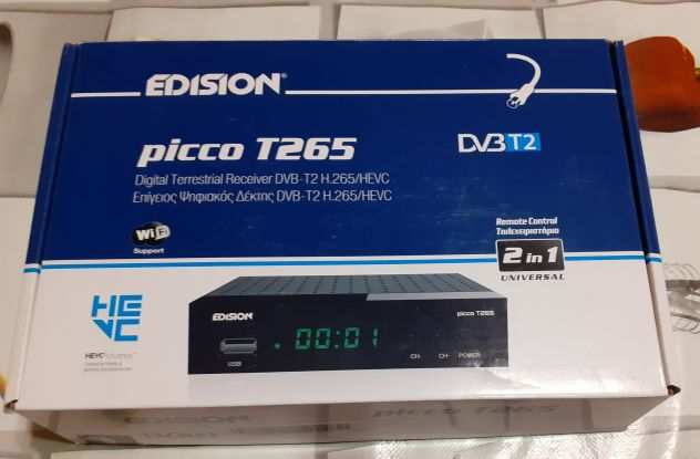 DECODER EDISION ndash NUOVO ndash PICCO T265 DVE T2 ndash DIGITALE TERRESTRE RICEVENTE (H.2