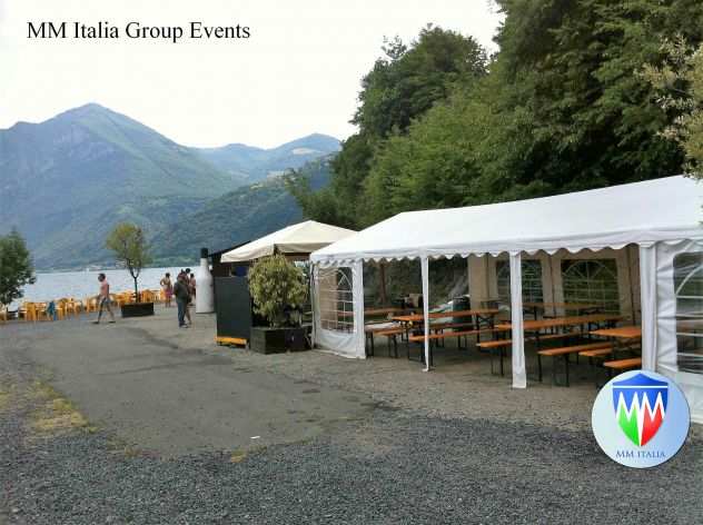 Dehor Gazebo Tensostrutture 5 x 8 x 2,6 per Pizzerie, Piedinerie Bar, Circoli