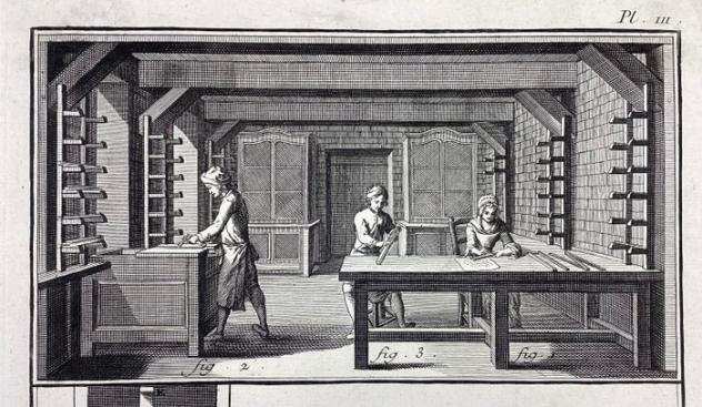 Denis Diderot  Jean Baptiste Le Rond DAlembert - quotFonderie en Caracteresquot serie completa di otto tavole - 1767