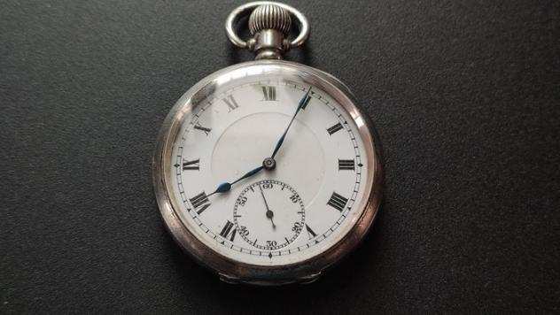 Dennison Watch Orologio da Taschino primi 900 in Argento Sterling con Antica Catenella in Argento - 1901-1949