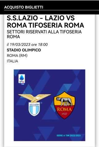 Derby Lazio Roma 19.03.22