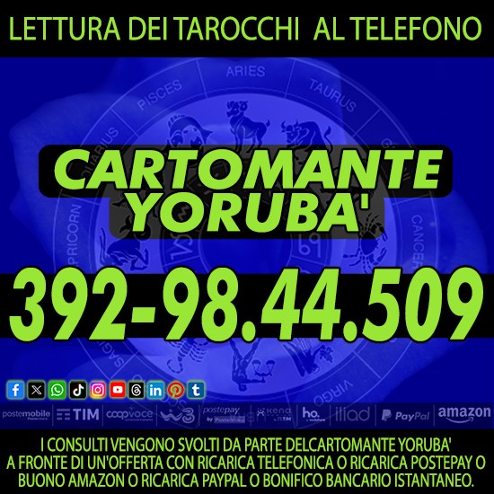 Vuoi ottenere una visione chiara della tua vita? contatta il Cartomante YORUBA'