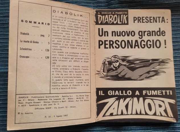 Diabolik n. 16 - La morte di Ginko (Seconda Serie originale 1965)