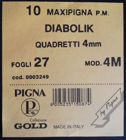 DIABOLIK TAGLIANDO DI CONTROLLO BY PIGNA COLLEZIONE GOLD - anni 90