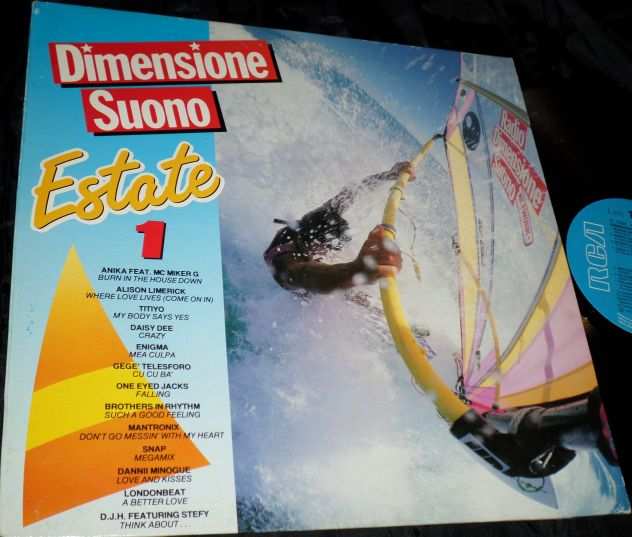 DIMENSIONE SUONO Estate 1 RDS (Titiyo, Snap, Enigma) LP  33 giri 1991 Italy