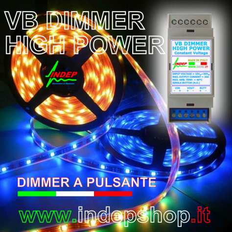Dimmer a pulsante per strisce led - 1224V 20A 480W - Made in Italy
