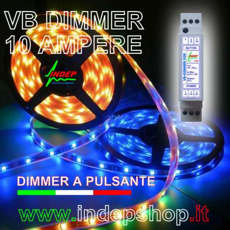 Dimmer a pulsante per strisce led (240W) - made in Italy