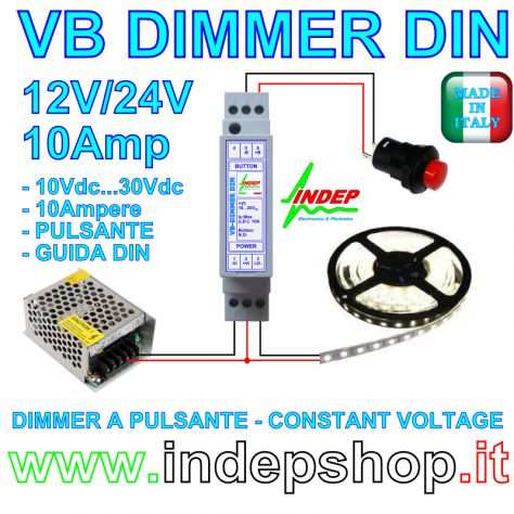 Dimmer a pulsante per strisce led (240W) - made in Italy