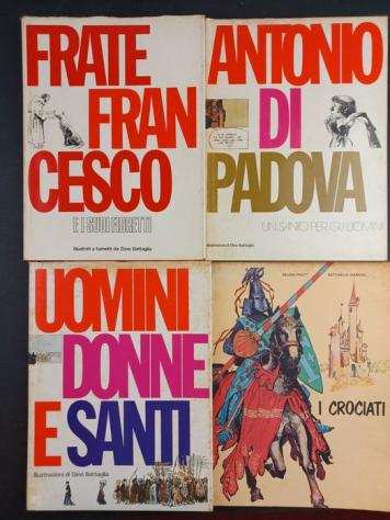 Dino Battaglia - 4x volumi quotAntonio di Padova, Francesco, Crociatiquot ed altriquot - Brossura