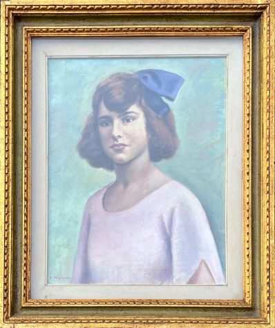 Dino Migliorini pittore olio su tela ritratto femminile