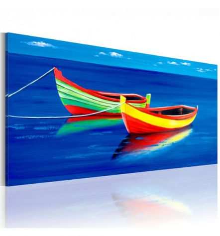 Dipinto Con Le Barche Arredalacasa Cm.100x50