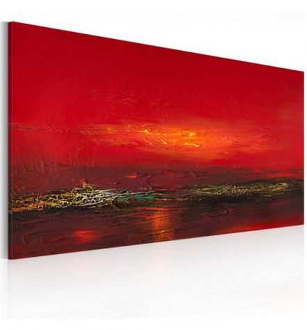 Dipinto Nella Laguna Rossa Arredalacasa Cm.120x60
