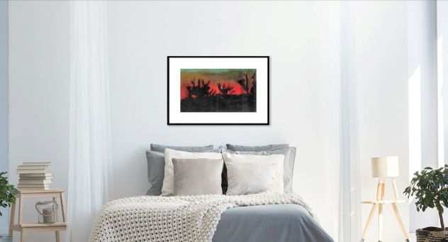 Dipinto quadro originale paesaggio tramonto di Tonino Gottarelli
