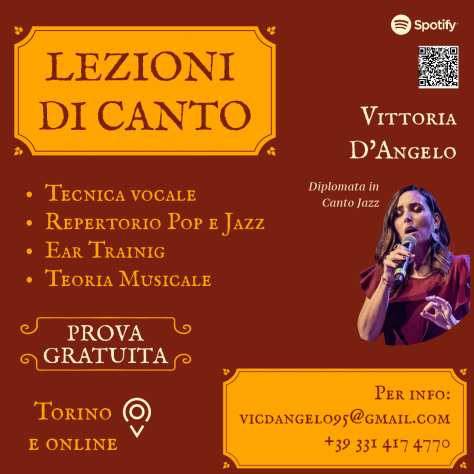 Diplomata in Canto Jazz offre lezioni di Canto a Torino e Online