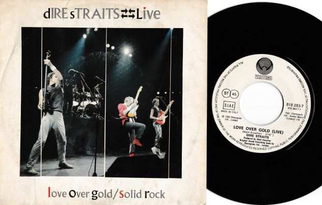 DIRE STRAITS - quotLivequot Love Over Gold  Solid Rock - 7  45 giri 1984 Italy