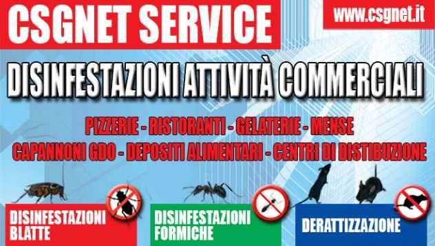 Disinfestazione e derattizzazione monitoraggio infestanti nei locali