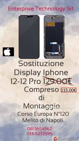 Display Iphone 12-12 PRO Vetro Touch Compreso di Montaggio