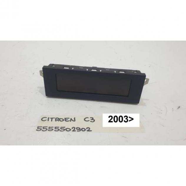 DISPLAY MULTIFUNZIONE COMPUTER DI BORDO CITROEN C3 1Acircdeg Serie 5555502902 (0205)