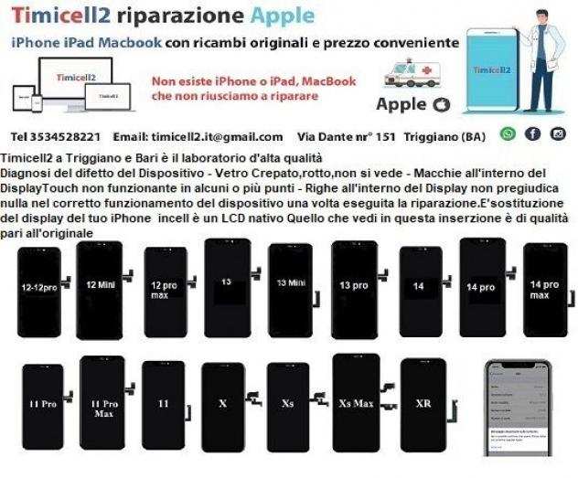 Display rotto del tuo iPhone Timicell2 Triggiano