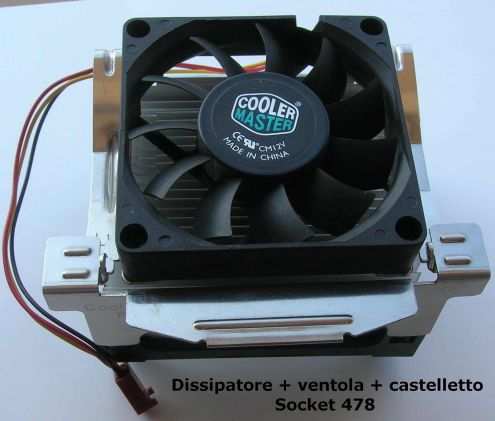 DISSIPATORE VENTOLA CASTELLETTO SOCKET 478 Intel pentium 4